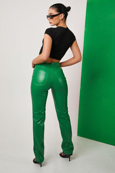 Green Leather Trousers – Murci